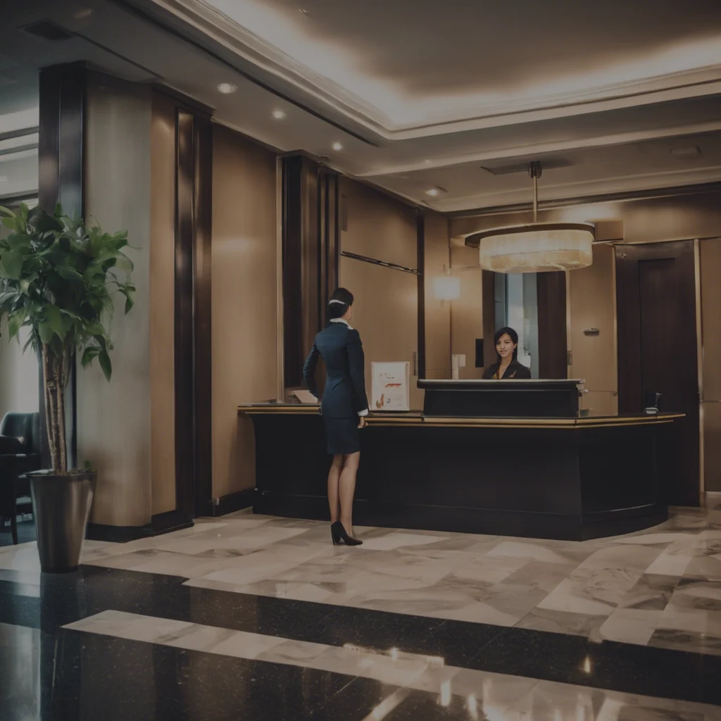 Hospitality industry with hotel building