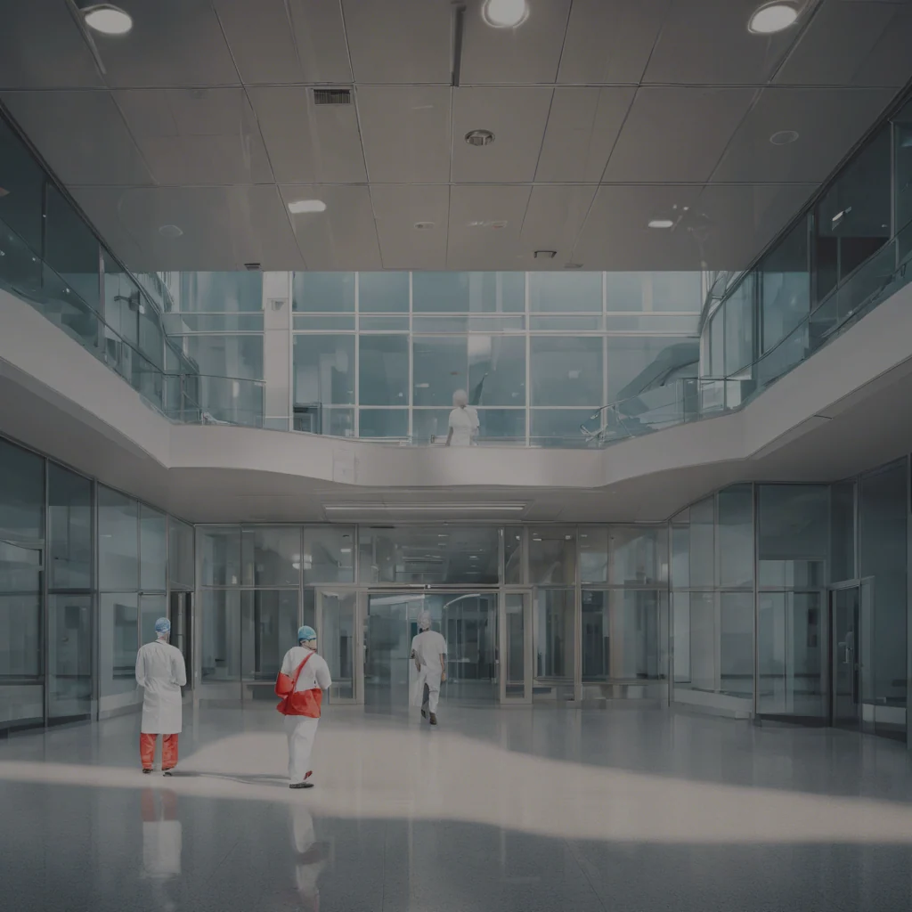 healthcare services with hospital buildi